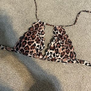 SHEIN leopard bikini top size small